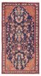 Bordered  Tribal Blue Area rug 4x6 Turkish Hand-knotted 389437