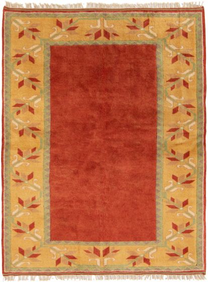 Southwestern  Vintage Red Area rug 4x6 Turkish Hand-knotted 303608