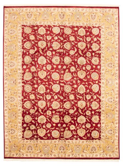 Bordered  Traditional Red Area rug 9x12 Pakistani Hand-knotted 317817