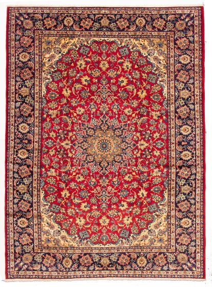 Bordered  Traditional Red Area rug 9x12 Persian Hand-knotted 324635