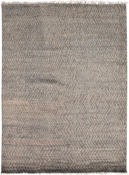 Moroccan  Tribal Grey Area rug 9x12 Pakistani Hand-knotted 339342