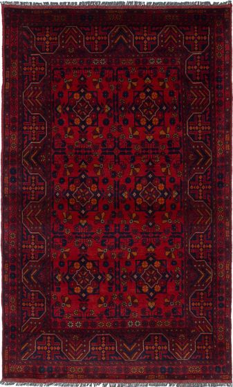 Traditional  Tribal Red Area rug 4x6 Afghan Hand-knotted 236252