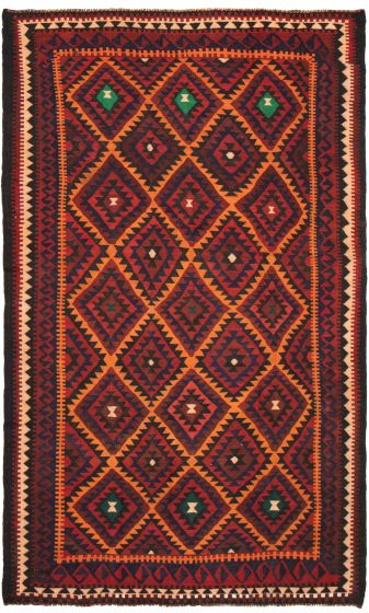 Flat-weaves & Kilims  Tribal Red Area rug Unique Afghan Flat-weave 356668