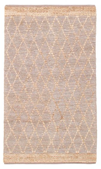 Braided  Transitional Ivory Area rug 5x8 Indian Braid weave 385271