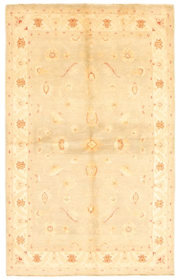 Bordered  Traditional Grey Area rug 5x8 Afghan Hand-knotted 336397