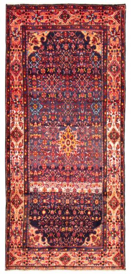 Bordered  Traditional Blue Area rug Unique Persian Hand-knotted 371238