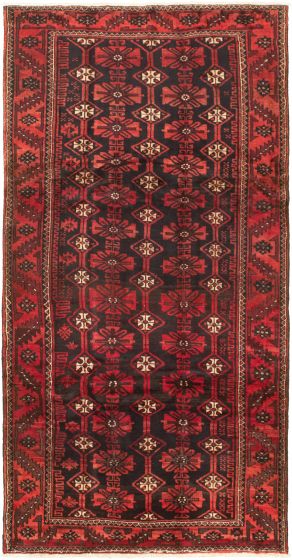 Bordered  Tribal Black Area rug Unique Turkish Hand-knotted 320471