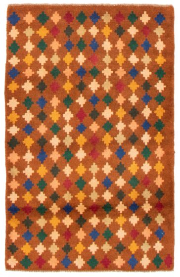 Bohemian  Tribal Orange Area rug 3x5 Afghan Hand-knotted 353791