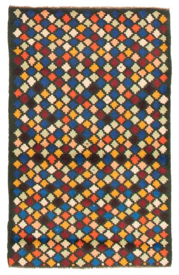 Bohemian  Tribal Green Area rug 3x5 Afghan Hand-knotted 354217