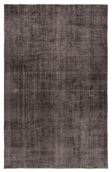 Overdyed  Transitional Black Area rug Unique Turkish Hand-knotted 360892