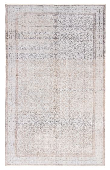 Bordered  Transitional Blue Area rug 5x8 Turkish Hand-knotted 362958