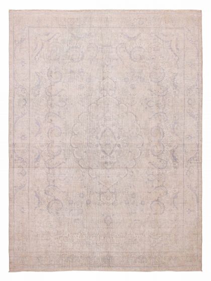 Vintage/Distressed Green Area rug 9x12 Turkish Hand-knotted 390214