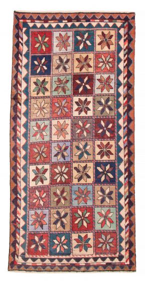 Bordered  Tribal Multi Area rug Unique Turkish Hand-knotted 385304
