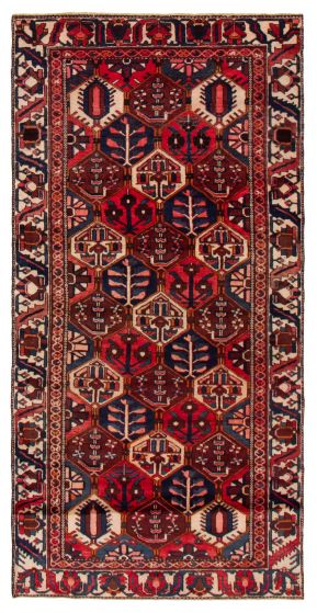 Geometric  Tribal Red Area rug 5x8 Turkish Hand-knotted 389750