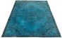 Bordered  Transitional Blue Area rug 6x9 Turkish Hand-knotted 293779