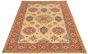 Bordered  Traditional Ivory Area rug 6x9 Afghan Hand-knotted 305278