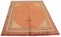 Bordered  Tribal Red Area rug Unique Indian Hand-knotted 309548