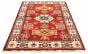 Bordered  Traditional Red Area rug 4x6 Indian Hand-knotted 313395