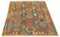 Bordered  Geometric Green Area rug 5x8 Turkish Flat-weave 316159