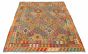 Bordered  Geometric Multi Area rug 6x9 Turkish Flat-weave 316247