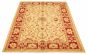 Bordered  Traditional Ivory Area rug 5x8 Afghan Hand-knotted 318052