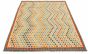 Bordered  Stripes Ivory Area rug 6x9 Turkish Flat-weave 329408