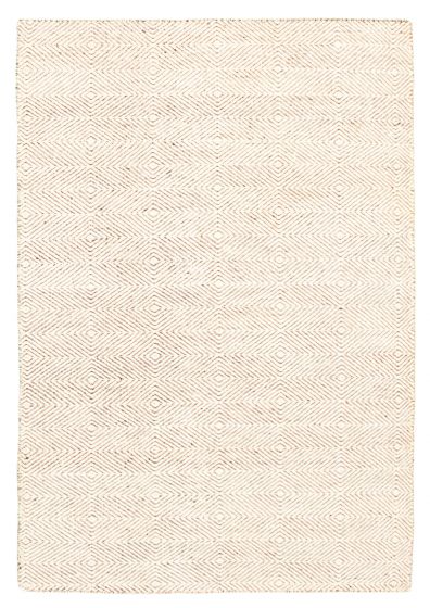 Flat-weaves & Kilims  Transitional Ivory Area rug 3x5 Indian Flat-weave 344384