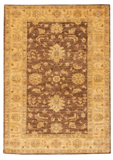 Bordered  Traditional/Oriental Brown Area rug 3x5 Afghan Hand-knotted 375086