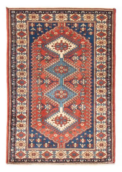 Bordered  Traditional Brown Area rug 3x5 Persian Hand-knotted 382510