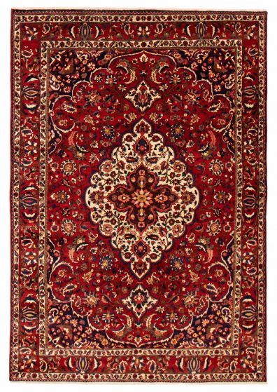 Traditional Red Area rug 6x9 Turkish Hand-knotted 393886