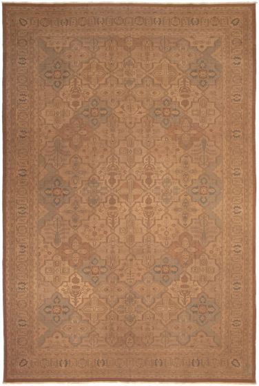 Bordered  Traditional Brown Area rug Unique Chinese Flat-weave 289135