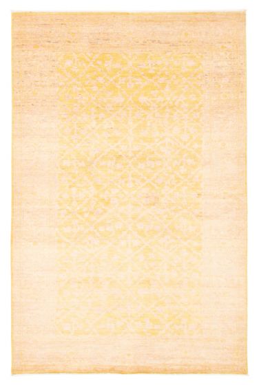 Traditional Ivory Area rug 5x8 Pakistani Hand-knotted 368422