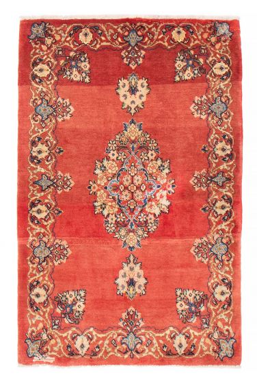 Traditional Red Area rug 3x5 Persian Hand-knotted 382374