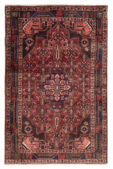 Bordered  Traditional Red Area rug 3x5 Turkish Hand-knotted 390750