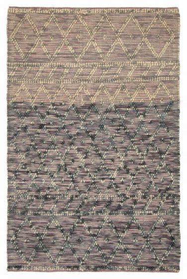 Braided  Transitional Green Area rug 5x8 Indian Braid weave 394170