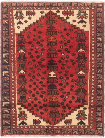 Bordered  Traditional Brown Area rug 3x5 Persian Hand-knotted 296486