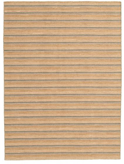 Flat-weaves & Kilims  Stripes Brown Area rug 4x6 Indian Flat-weave 314930