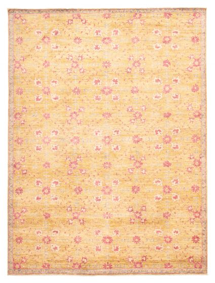Traditional Orange Area rug 10x14 Pakistani Hand-knotted 368273