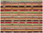 Bohemian  Stripes Brown Area rug 6x9 Turkish Flat-Weave 292784