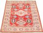 Bordered  Traditional Red Area rug 3x5 Afghan Hand-knotted 328913