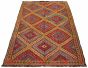 Turkish Konya 5'9" x 10'5" Flat-Weave Wool Tapestry Kilim 