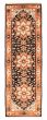 Bordered  Traditional Black Runner rug 8-ft-runner Indian Hand-knotted 369735