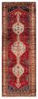 Bordered  Tribal Red Runner rug 9-ft-runner Turkish Hand-knotted 389336