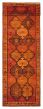 Geometric  Vintage/Distressed Brown Runner rug 14-ft-runner Turkish Hand-knotted 389827