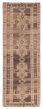 Geometric  Vintage/Distressed Brown Runner rug 9-ft-runner Turkish Hand-knotted 392297