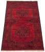 Bordered  Traditional Red Area rug 3x5 Afghan Hand-knotted 304669