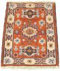 Bordered  Tribal Brown Area rug 2x3 Indian Hand-knotted 325488