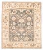 Bordered  Traditional Grey Area rug 6x9 Indian Hand-knotted 344801