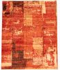 Casual  Contemporary Red Area rug 8x10 Afghan Hand-knotted 346737