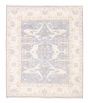 Bordered  Traditional Grey Area rug 6x9 Indian Hand-knotted 377558
